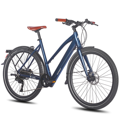 FAFREES F700W Urban Commuter E-Bike 250W 36V10AH Battery Aluminum Frame Hydraulic Brakes - Blue
