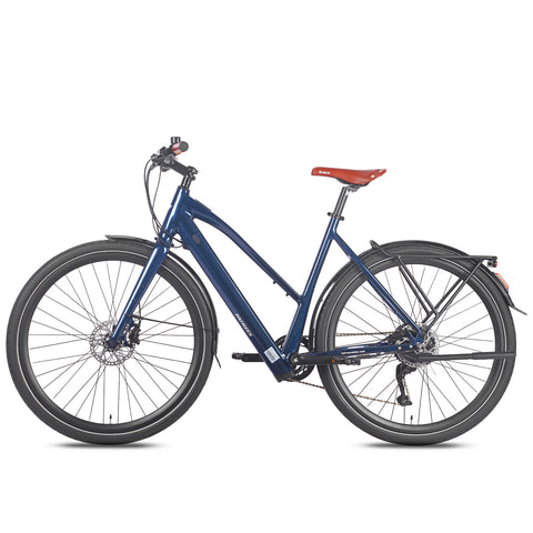 FAFREES F700W Urban Commuter E-Bike 250W 36V10AH Battery Aluminum Frame Hydraulic Brakes - Blue