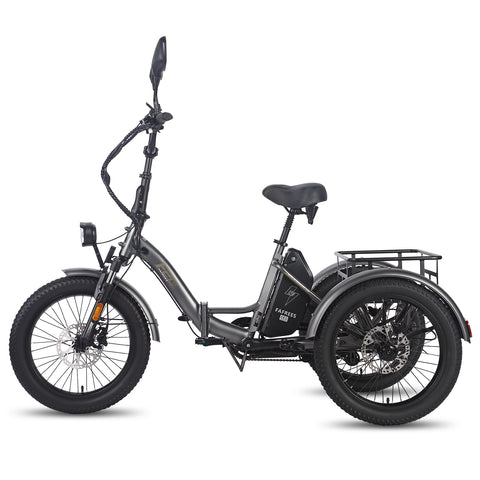 FAFREES F20 Mate Cargo E-Trike - 500W Motor 48V21AH Battery 20" Hydraulic Fat Tires - Gun color