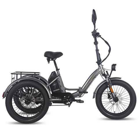FAFREES F20 Mate Cargo E-Trike - 500W Motor 48V21AH Battery 20" Hydraulic Fat Tires - Gun color