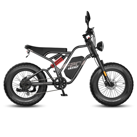 FAFREES F20 Ultra Electric Bike - 750W Motor 48V25AH Battery 20" Fat Tire Hydraulic  Brake - Black
