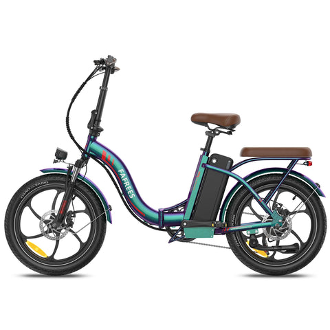 Electric Bike FAFREES F20+ Pro - Motor 250W Battery 36V22.5Ah 20 Inch wheels Wheels Mechanical Disc Brake - Dazzling Blue Green