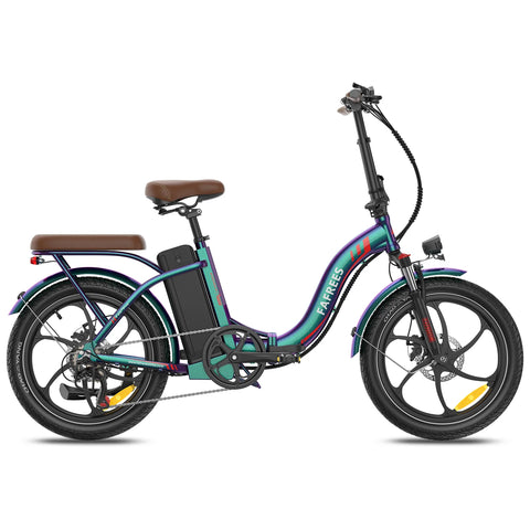 Electric Bike FAFREES F20+ Pro - Motor 250W Battery 36V22.5Ah 20 Inch wheels Wheels Mechanical Disc Brake - Dazzling Blue Green