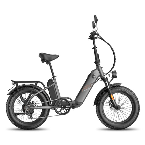 FAFREES FF20 Polar Electric Bike - 500W Motor 48V 13.4AH*2 Battery 20" Fat Tires - Gun Black