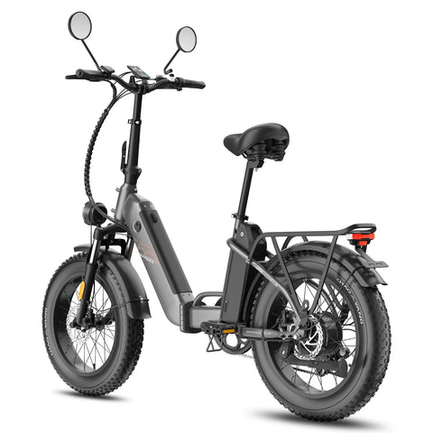 FAFREES FF20 Polar Electric Bike - 500W Motor 48V 13.4AH*2 Battery 20" Fat Tires - Gun Black