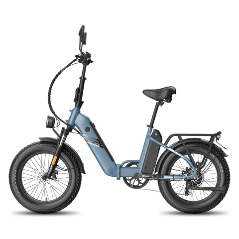 Electric Bike FAFREES FF20 Polar - Motor 500W Battery 48V24Ah 20 Inch wheels Wheels Mechanical Disc Brake - Blue