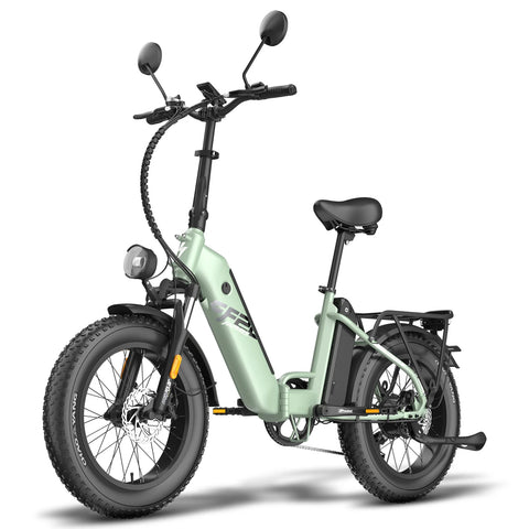 Electric Bike FAFREES FF20 Polar - Motor 500W Battery 48V24Ah 20 Inch wheels Wheels Mechanical Disc Brake - Green
