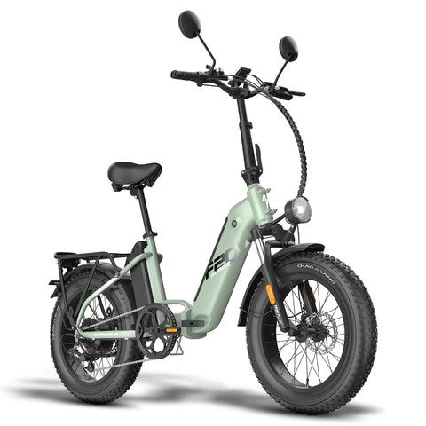 Electric Bike FAFREES FF20 Polar - Motor 500W Battery 48V24Ah 20 Inch wheels Wheels Mechanical Disc Brake - Green