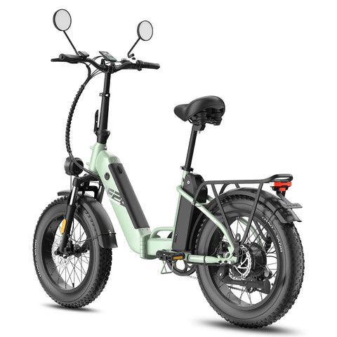 Electric Bike FAFREES FF20 Polar - Motor 500W Battery 48V24Ah 20 Inch wheels Wheels Mechanical Disc Brake - Green