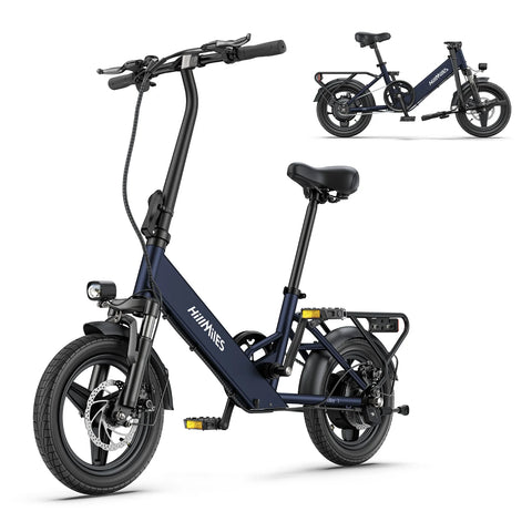 Electric Bike  HillMiles Mile 1 - Motor  250W Battery 36V10.4AH 14 Inch wheels Wheels Mechanical Disc Brake - Blue