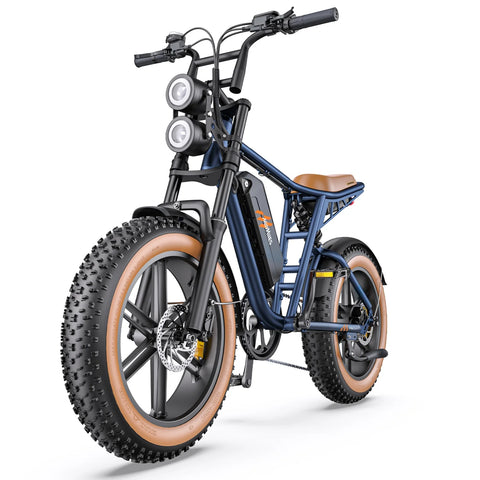Electric Bike  HillMiles MileZoom 1 - Motor  750W Battery 52V15.6AH 20 Inch wheels Wheels Hydraulic Oil Brakes - Blue