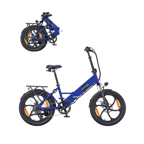 Electric Bike HillMiles Mile 2 Motor 350W Battery36V13Ah 20 inch wheels dual hydraulic brakes - Blue