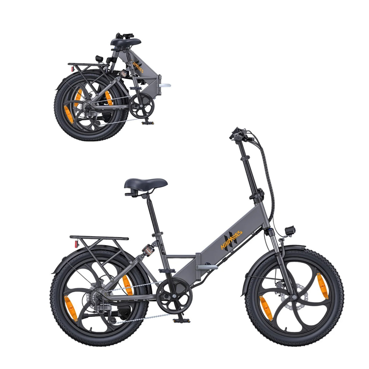 Electric Bike HillMiles Mile 2 Motor 350W Battery36V13Ah 20 inch wheels dual hydraulic brakes - Grey