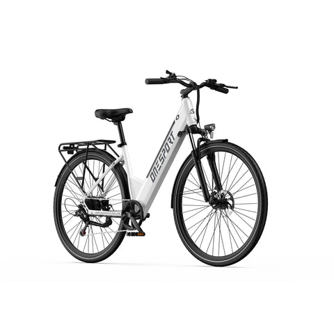 ONESPORT OT12  36V13Ah 27.5" Electric Bike - 250W Motor  Linear Brakes - White