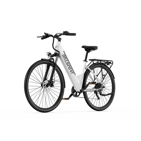 ONESPORT OT12  36V13Ah 27.5" Electric Bike - 250W Motor  Linear Brakes - White