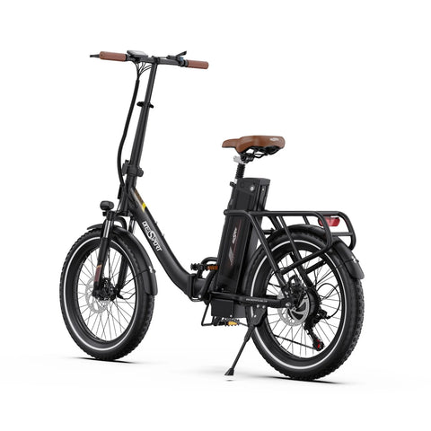 ONESPORT OT16-2 Electric Bike - 250W Motor 48V17AH Battery 20 Inch Tires Folding iron Frame - Black Brown