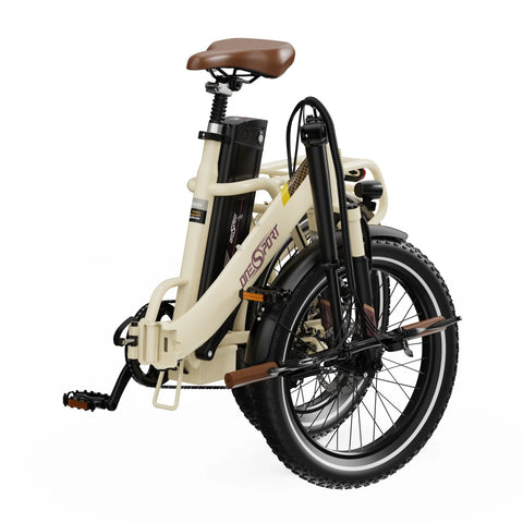 ONESPORT OT16-2 Electric Bike - 250W Motor 48V17AH Battery 20 Inch Tires Folding iron Frame - off white