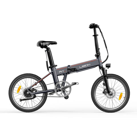 PVY Libon 36V20.4AH Electric Bike - 250W Motor 36V20.4AH Battery 20" Tires Hydraulic Brakes - Silver