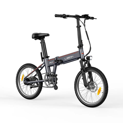 PVY Libon 36V20.4AH Electric Bike - 250W Motor 36V20.4AH Battery 20" Tires Hydraulic Brakes - Silver