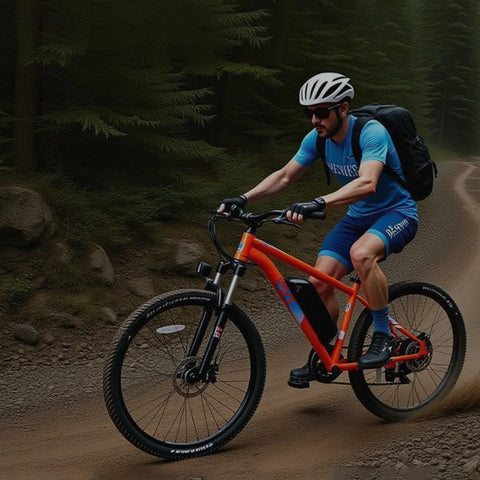 PVY M29 Electric Bike - 250W Motor 48V17.5AH Battery 29-inch Tires Mechanical Disc Brakes - Orange