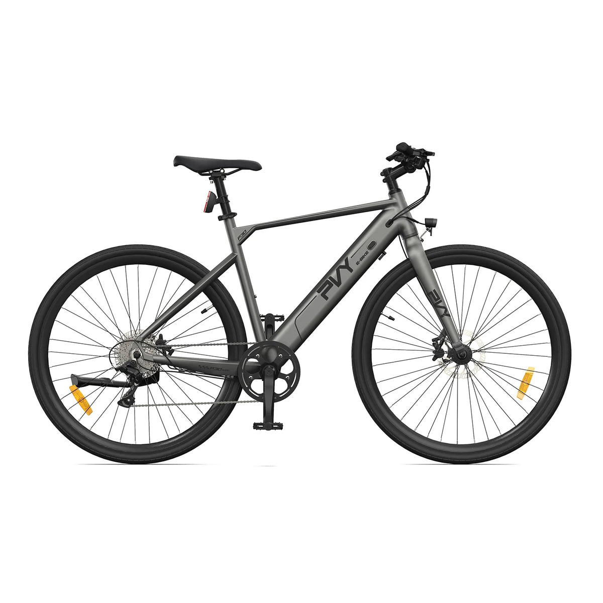 PVY P30 Electric Bike - 250W Motor 36V13.5AH Battery 27.5" Tires Hydraulic Disc Brakes - Gray