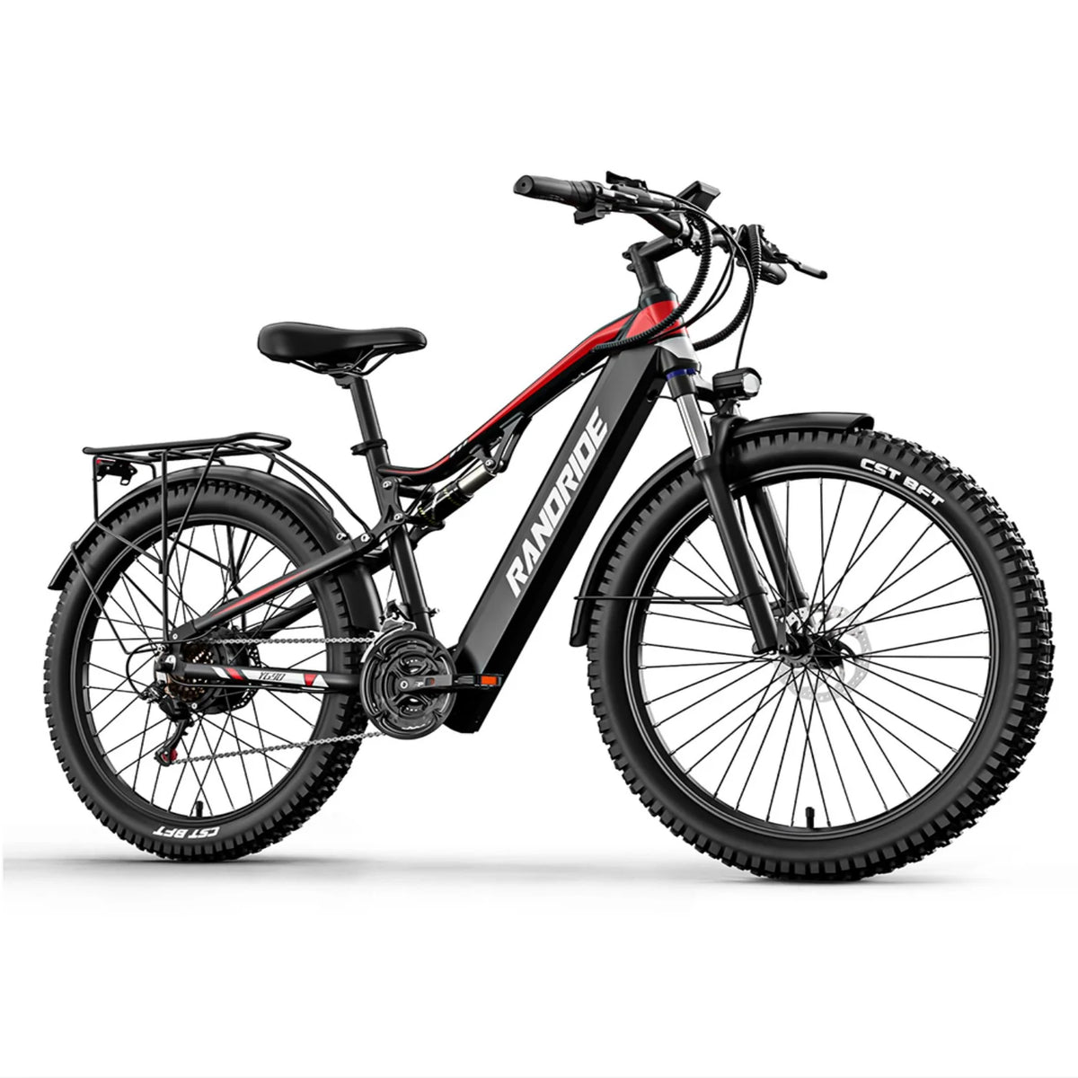 RANDRIDE YG90 Electric Bike - 500W  Motor Electric Bike 27.5" 48V17Ah - Black