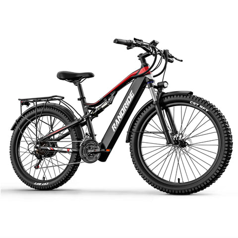 RANDRIDE YG90 Electric Bike - 500W  Motor Electric Bike 27.5" 48V17Ah - Black