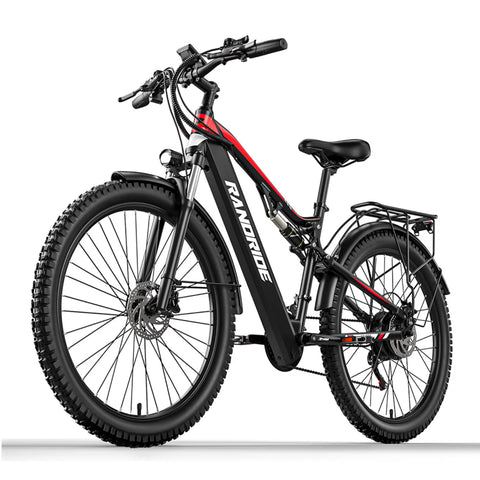 RANDRIDE YG90 Electric Bike - 500W  Motor Electric Bike 27.5" 48V17Ah - Black