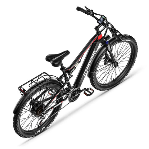 RANDRIDE YG90 Electric Bike - 500W  Motor Electric Bike 27.5" 48V17Ah - Black