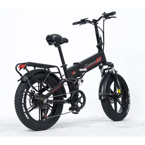 RANDRIDE YX 20M Electric Bike - 20" 500W Motor 48V17Ah Battery Disc Brake Tires 50KM Range Disc - Black
