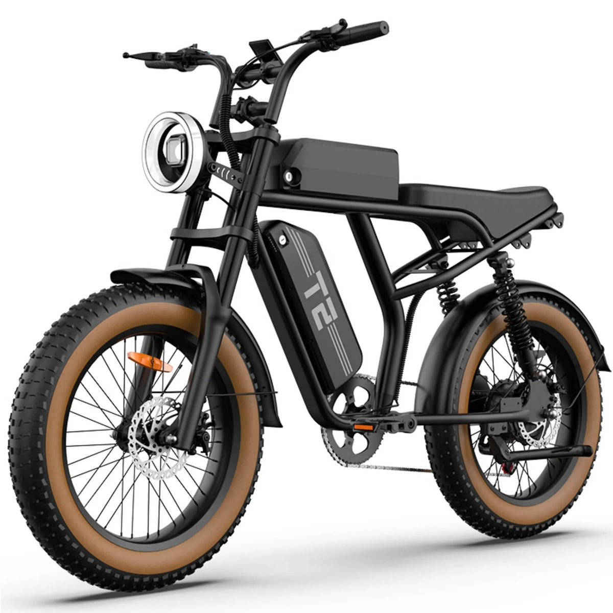 URLIFE T2 Electric Bike - Motor 250W Battery 48V 15.6Ah Pedal Assist Disc brakes - Brown