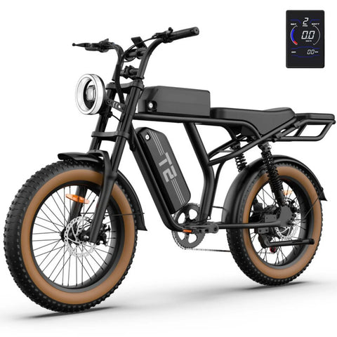 URLIFE T2 Electric Bike - Motor 250W Battery 48V 15.6Ah Pedal Assist Disc brakes - Brown