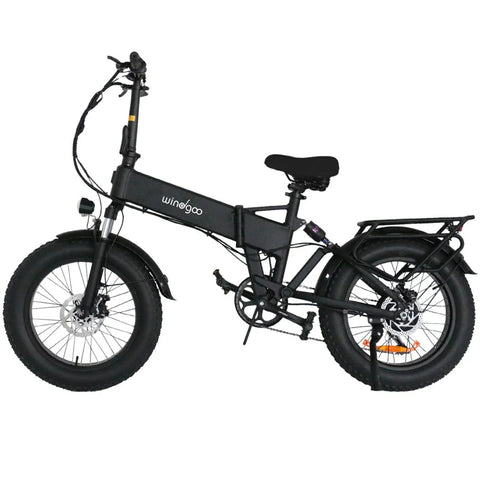 Windgoo F22 Pro Folding Electric Bike - Motor 250W Battery 48V 12.5Ah 20x4.0 Inch Fat Tire LCD - Black
