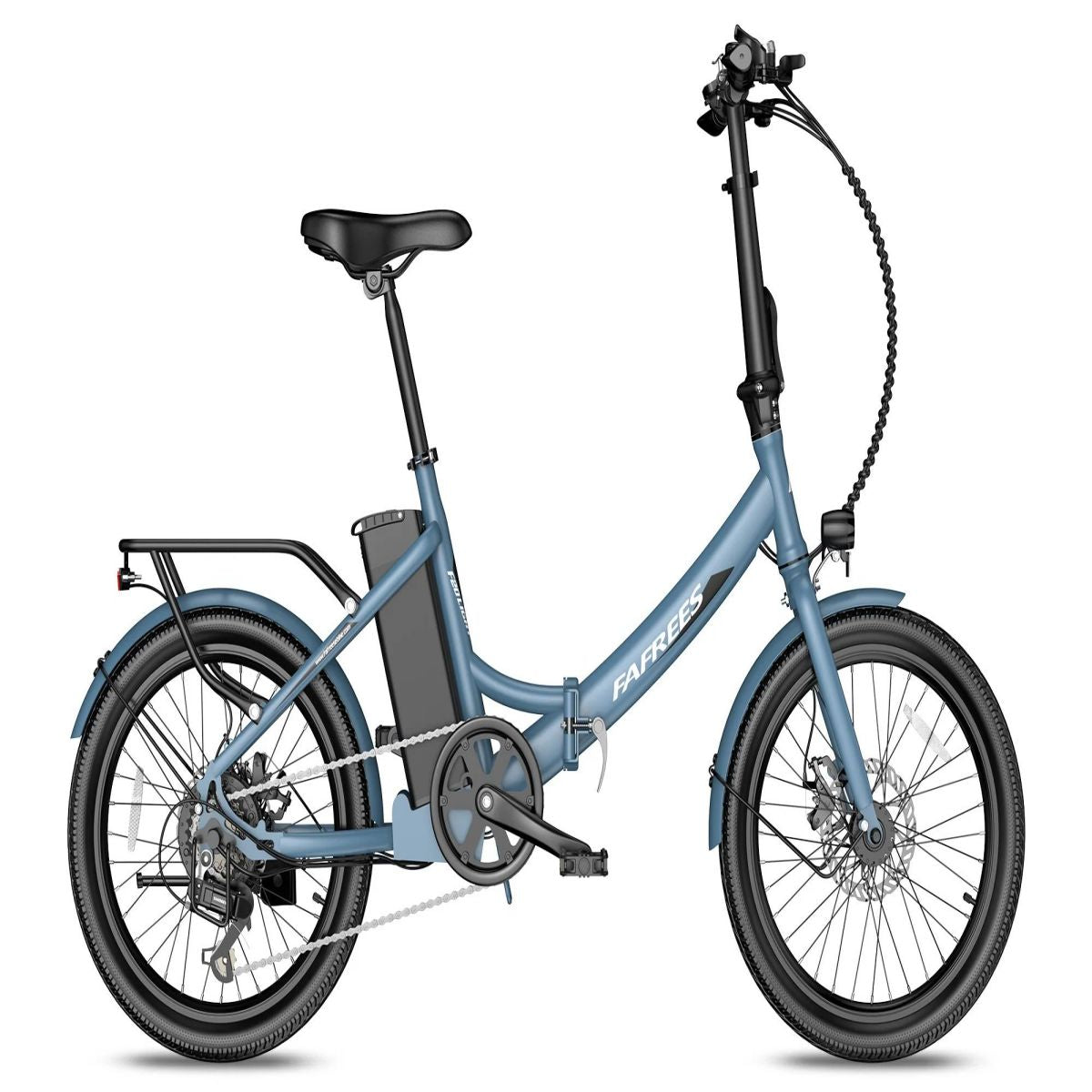 FAFREES F20 Light Electric Bike - 250W Motor 522WH Battery 60KM Range - Grayish blue