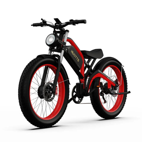 Duotts N26 Electric Bike - 750W*2 Motor 48V20Ah Battery 60KM Range Disc Brakes - Black Red