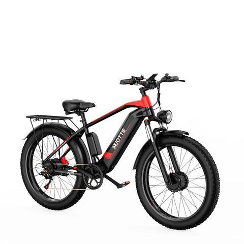 Duotts F26 Electric Bike - 750W*2 Motors 840WH Battery 50KM Range - Black red