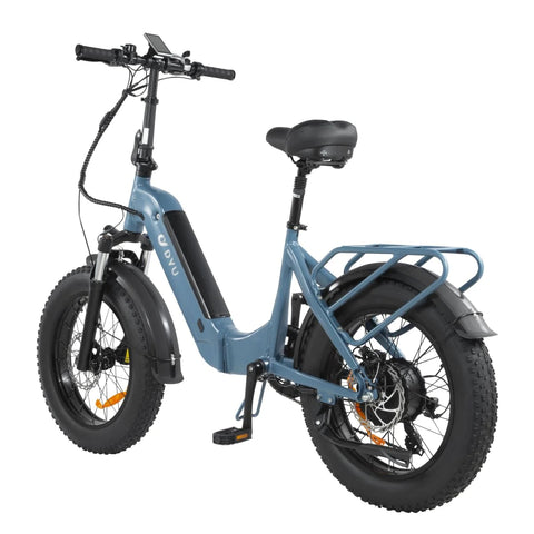 DYU FF500 20" Electric Bike - 500W Motor 48V14Ah Battery 50KM Range Disc Brakes - Blue