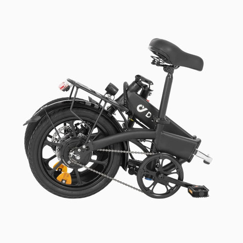 DYU A1F PRO 16" Electric Bike - 250W Motor 36V7.5Ah Battery 30KM Range Disc Brakes - Black