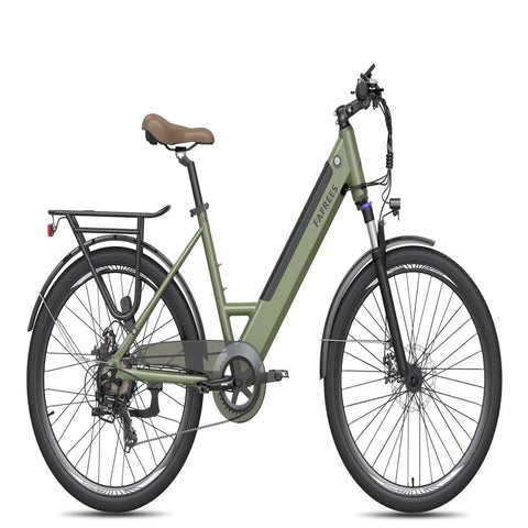 FAFREES F26 Pro Electric Bike | 250W Motor 360WH Battery 40KM Range | Disc Brakes | Green