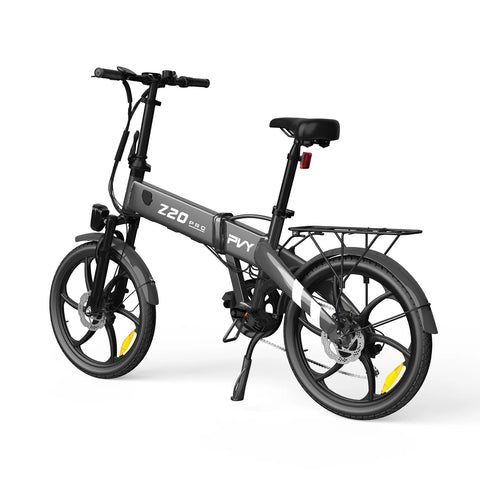 PVY Z20 Pro Electric Bike - 250W Motor 36V10.4AH Battery 80KM Range Mechanical Disc Brakes - Grey