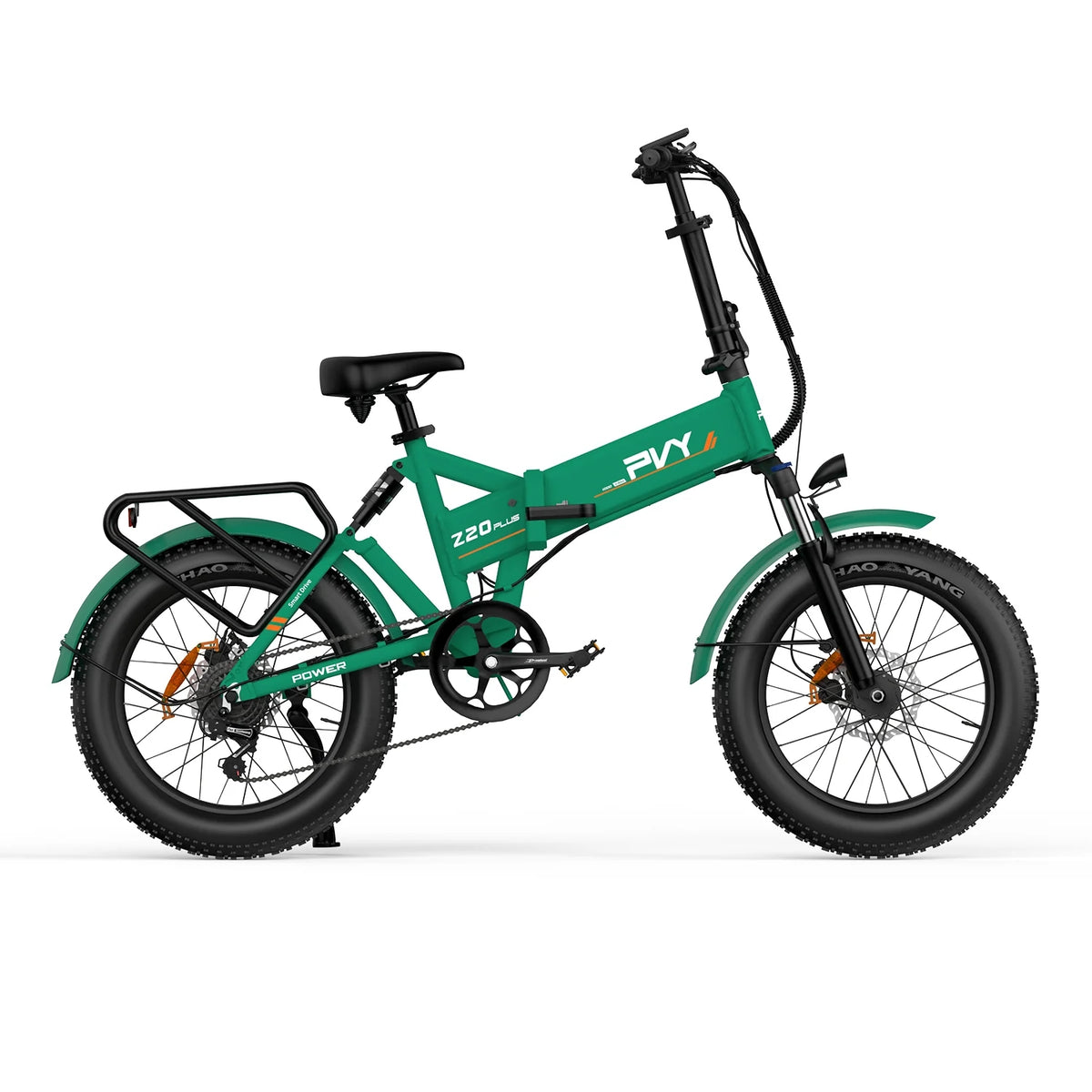 PVY Z20 Plus 1000 Electric Bike - 250W Motor 48V16.5AH 120KM Range Battery Hydraulic Disc Brakes - Green