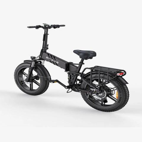 Engwe Engine Pro 2.0 Foldable Electric Bike - 20 Inch Tires 750W Motor 52V16Ah Battery 110KM Range - Black