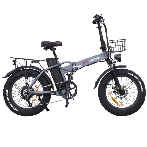 DrveTion AT20 Electric Bike - 20*4.0 Inch Tires 750W Motor 48V10Ah Battery 35-45KM Range - Black Grey