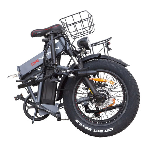 DrveTion AT20 Electric Bike - 20*4.0 Inch Tires 750W Motor 48V15Ah Battery 50-70KM Range - Black Grey