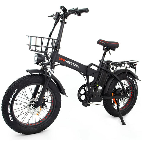 DrveTion AT20 Electric Bike - 20*4.0 Inch Tires 750W Motor 48V10Ah Battery 35-45KM Range - Matte Black