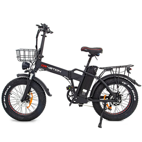 DrveTion AT20 Electric Bike - 20*4.0 Inch Tires 750W Motor 48V15Ah Battery 50-70KM Range - Matte Black