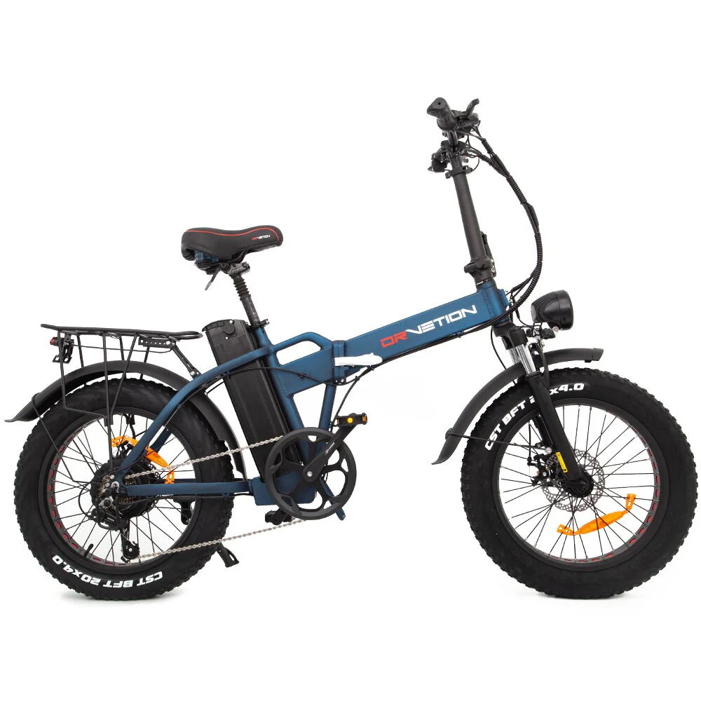 DrveTion AT20 Electric Bike - 750W Motor 48V 10Ah Battery 20" Tires Hydraulic Brakes - Blue