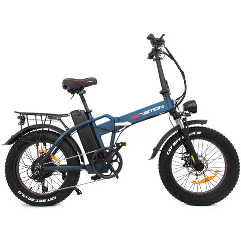 DrveTion AT20 Electric Bike - 750W Motor 48V 15Ah Battery 20" Tires Hydraulic Brakes - Blue