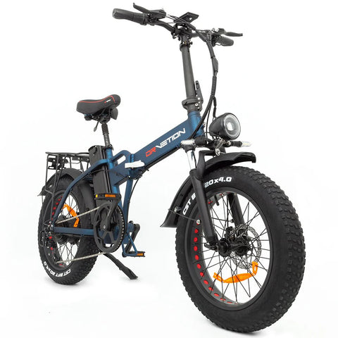 DrveTion AT20 Electric Bike - 750W Motor 48V 15Ah Battery 20" Tires Hydraulic Brakes - Blue