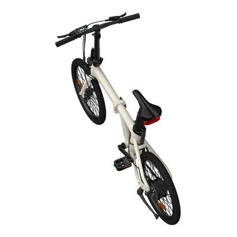 ADO Air 20 Electric Folding Bike - 250W Motor 36V9.6Ah Battery 100KM Assisted Autonomy Hydraulic Disc Brake - Ivory White